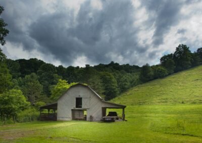 Small Barn - Green Field Hillside